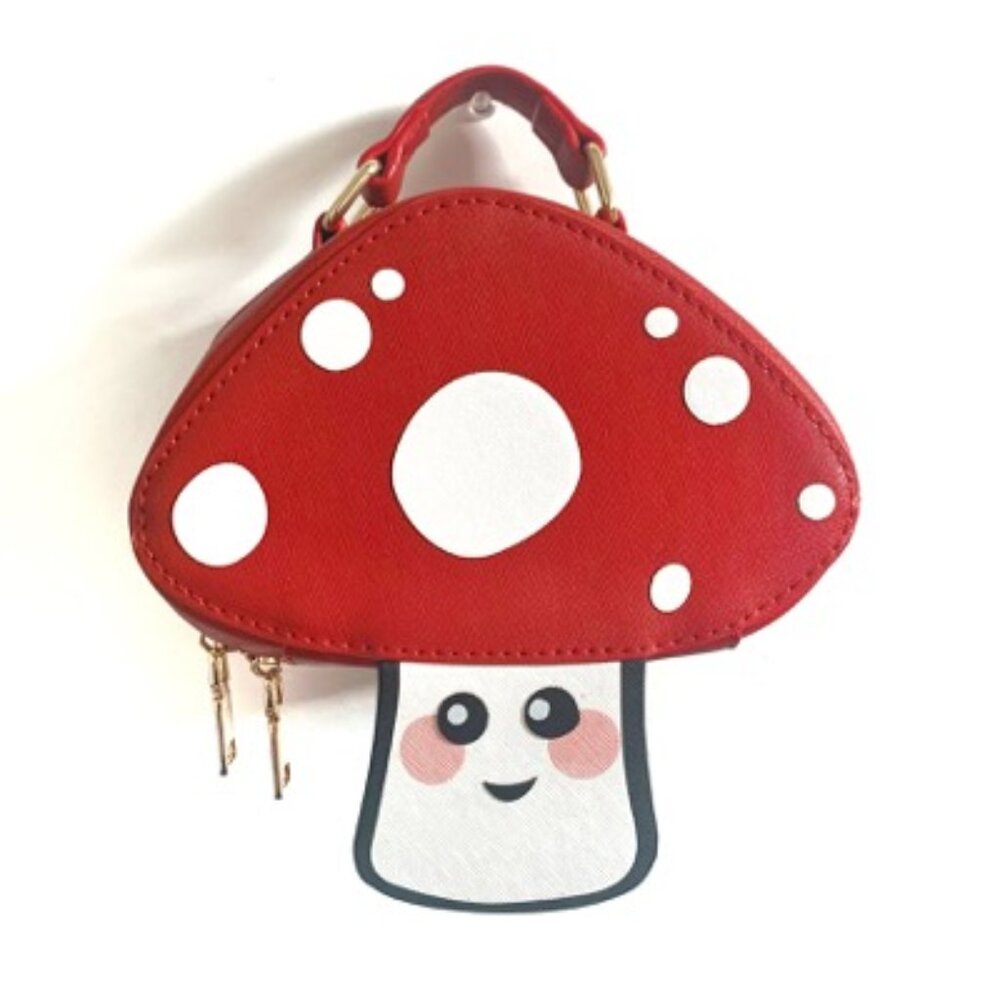 Backstitch Bruja Willow Mushroom Bag (Red). NEW. Convertible purse/backpack.